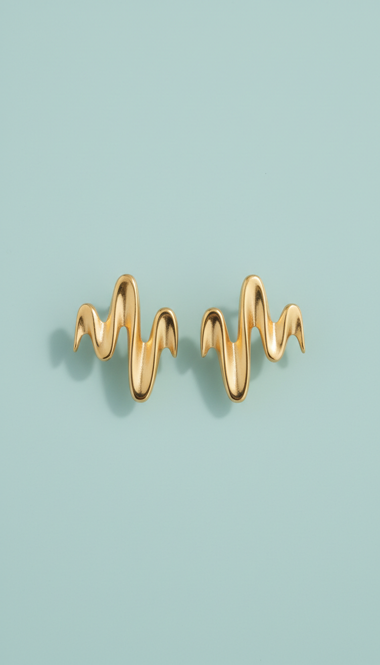 Waveform Gold Vermeil Earrings